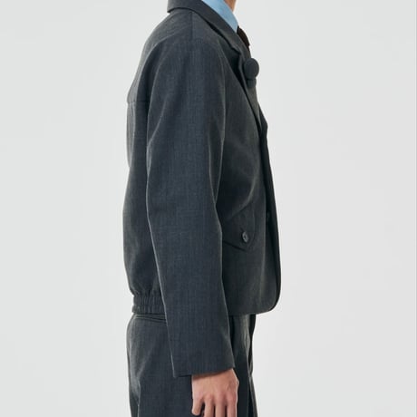 【TRIM】WOOL SHORT-CROPPED JACKET "GRAY"