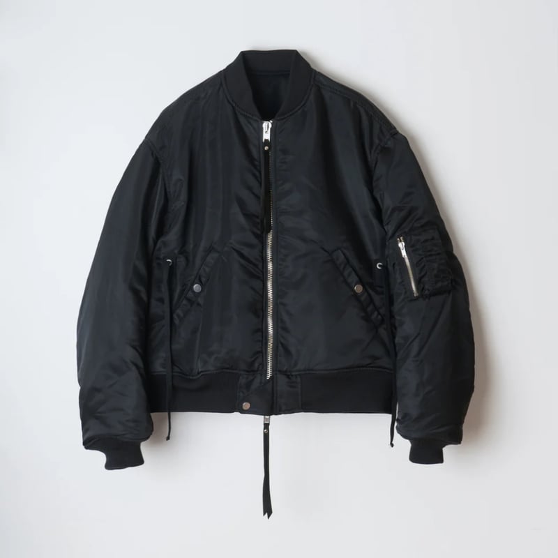 Name.> NYLON TWILL REVERSIBLE MA-1-BLACK- | ku