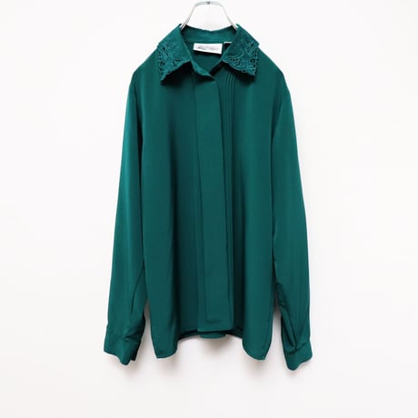 Lace collar dress shirt "Green" [@zastin_tcp]