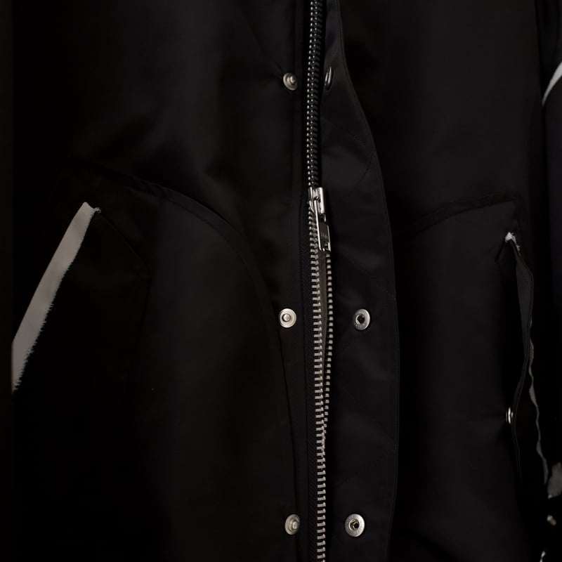 < DISCOVERED > KNIT SLEEVE MA-1 / BLK 久遠 DISCOVERED > KNIT SLEEVE MA-1 / BLK | kuonbyr