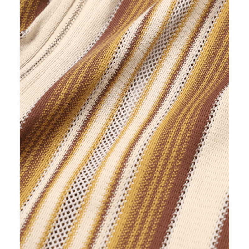 JieDa> STRIPE SHIRT CARDIGAN -BEIGE- | kuonbyr