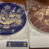 【SOLD OUT！】【コースター】「Sun & Moon + 歓びの歌」盤面デザイン 白雲石吸水コースター 2枚セット