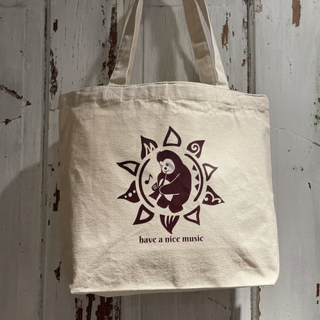 【即納】【トートバッグ】ナマケモノマッチョくん Sun&Moon キャンバストートバッグ totebag