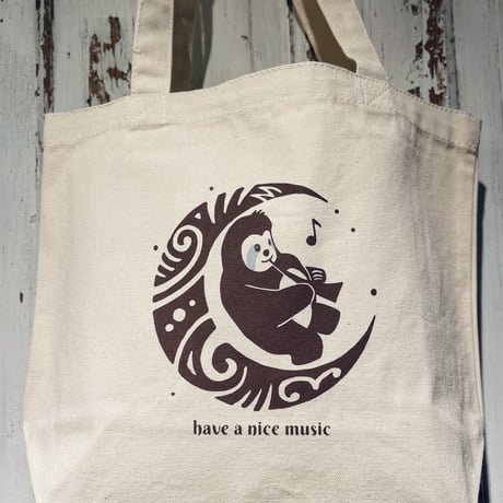 【即納】【トートバッグ】ナマケモノマッチョくん Sun&Moon キャンバストートバッグ totebag