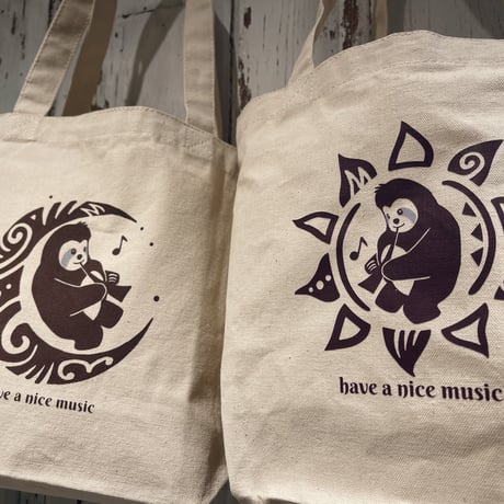 【即納】【トートバッグ】ナマケモノマッチョくん Sun&Moon キャンバストートバッグ totebag