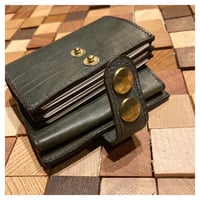 革財布 ミニ財布 藍染め ネイビー