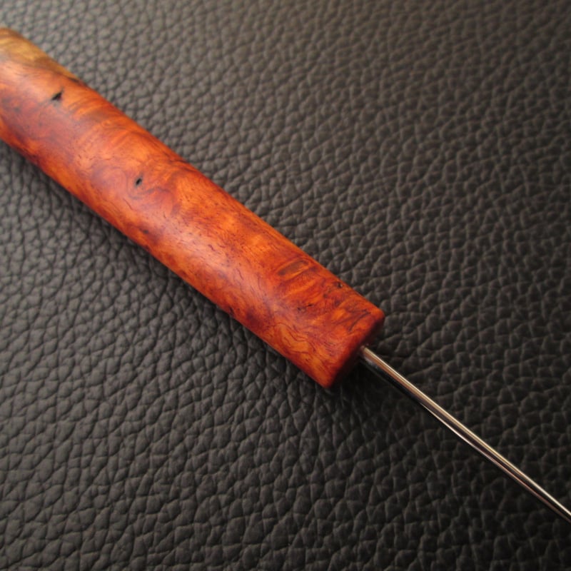 ◇◇アンボイナバール 本花梨瘤 千枚通し 目打ち レザークラフトツール