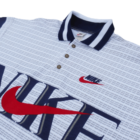 90s Nike All Over Print Polo Shirt