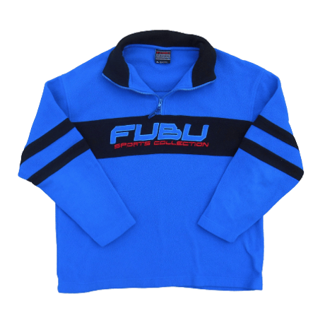 90s Fubu 1/4 Zip Fleece Sweatshirt