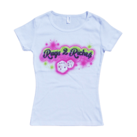 【Ladys】Rags 2 Riche$ Airbrush Dice Fit T-Shirt