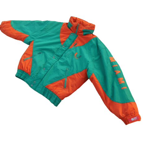 90s Miami Hurricanes Puffer Jacket