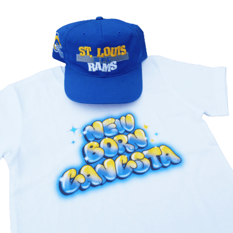 【Kids】Airbrush "New Born Gangsta" T-Shirt