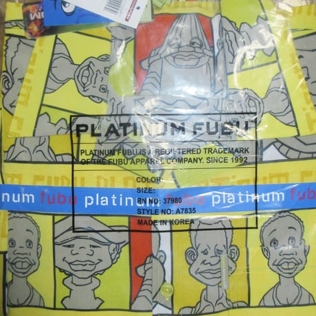 90s Platinum Fubu Fat Albert All Over Print L/S Shirt