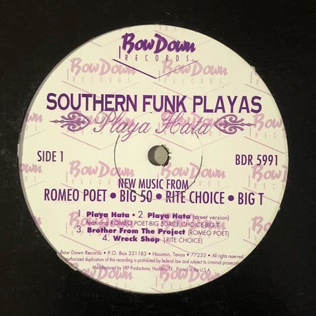 Southern Funk Playas / Playa Hata (12")