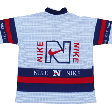90s Nike All Over Print Polo Shirt