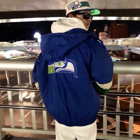 90s Seahawks Puffer Jacket