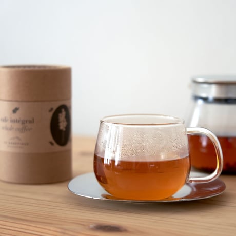 ホールコーヒー  [Café intégral] ＋カップ＆ステンレスソーサーセット