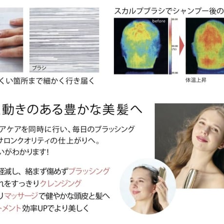 \累計販売本数200万本突破/ シャンプー＆トリートメントブラシ