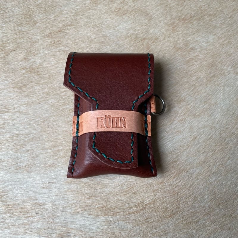 携帯灰皿 レザー 本革【ダークブラウンA】 日本製アッシュトレイ 小物