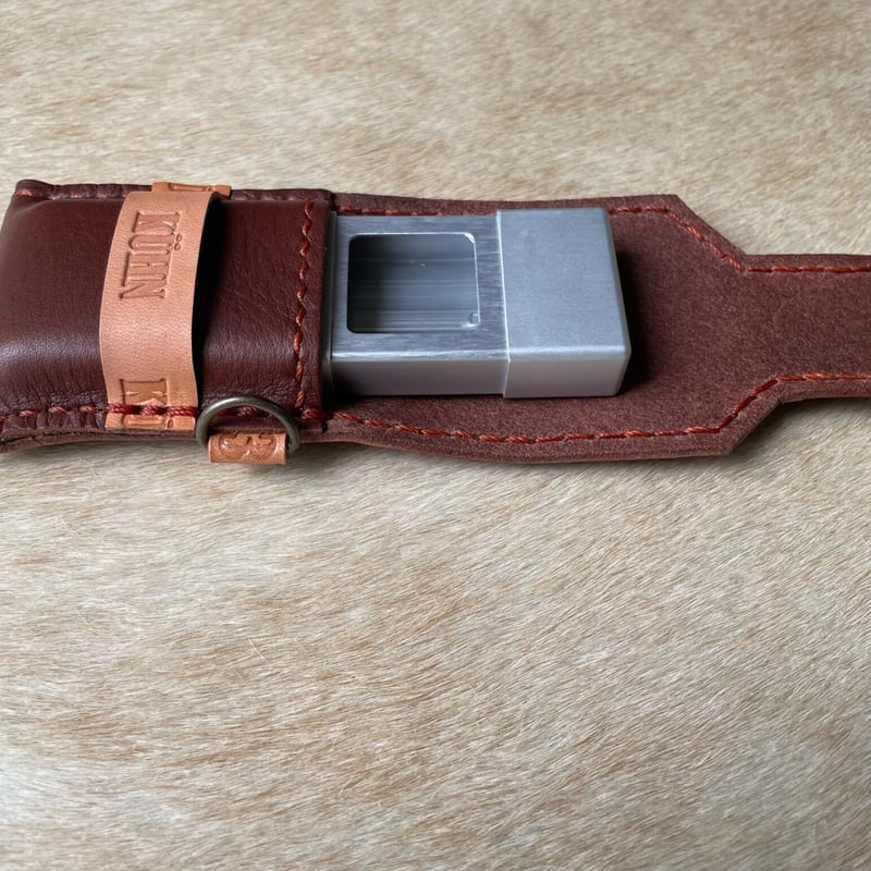 携帯灰皿 レザー 本革【ダークブラウンB】 日本製アッシュトレイ 小物