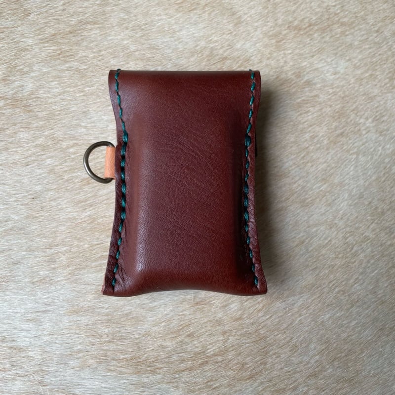 携帯灰皿 レザー 本革【ダークブラウンA】 日本製アッシュトレイ 小物