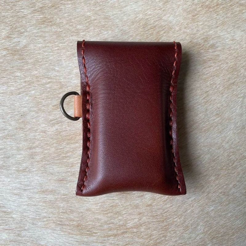 携帯灰皿 レザー 本革【ダークブラウンB】 日本製アッシュトレイ 小物
