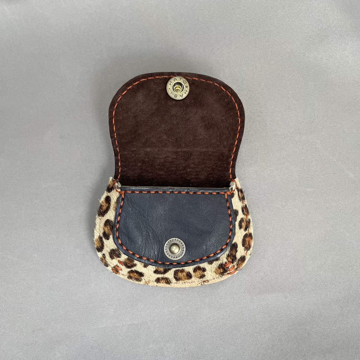 JAMMADE 小銭入れ　ヒョウ柄 JAM HOME MADE コインケース 牛革 レザー L字型 ファスナー