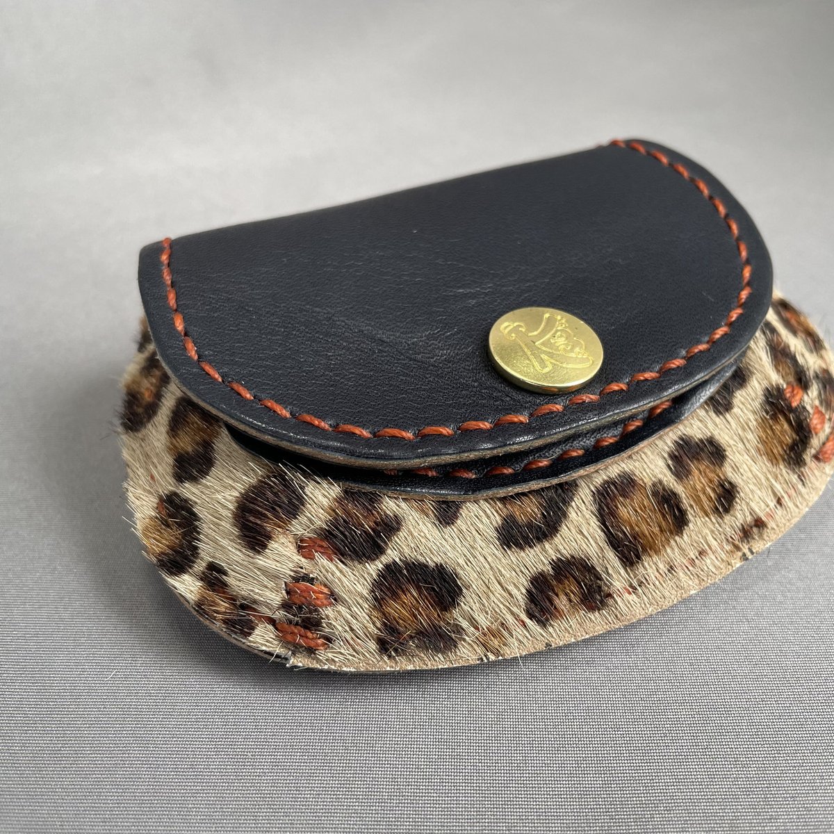 JAMMADE 小銭入れ　ヒョウ柄 JAM HOME MADE コインケース 牛革 レザー L字型 ファスナー