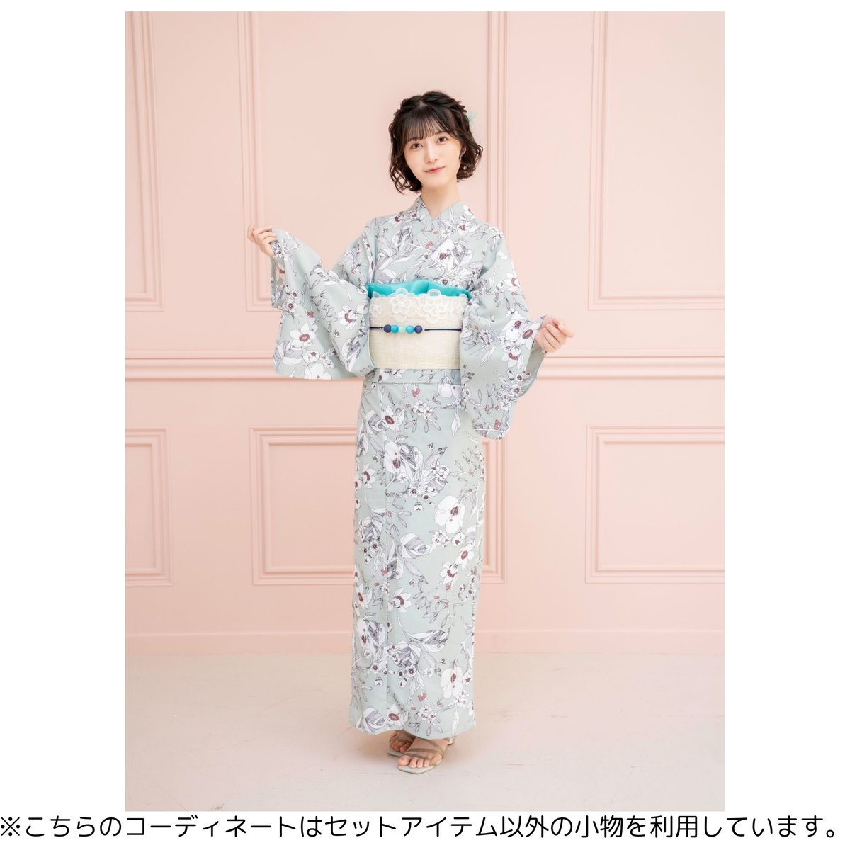 浴衣 未使用 新古品 綺麗 綿 濃緑～黒色 竹 付下げ調 プレタ Ｌ寸 MWR 浴衣 未使用 新古品 綺麗 綿 濃緑～黒色 竹 付下げ調 プレタ L寸