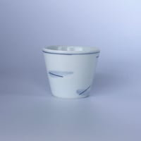 【柴田良三】染付陶器 《祥雲》蕎麦猪口 / soba cup