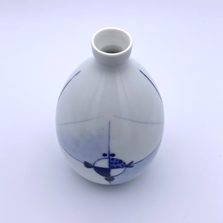【柴田良三】染付陶器 徳利 / sake bottle