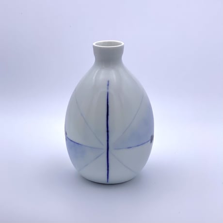 【柴田良三】染付陶器 徳利 / sake bottle