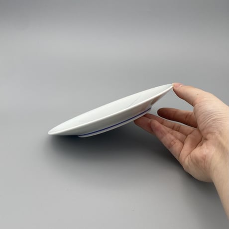【柴田良三】染付陶器 中皿 / middle plate