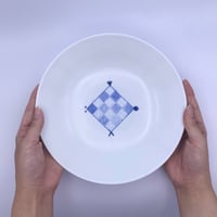 【柴田良三】染付陶器 浅鉢 / shallow bowl
