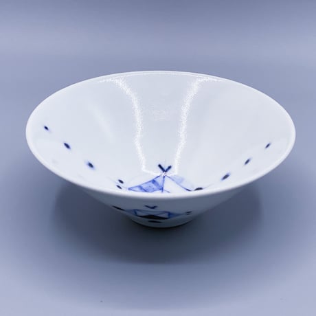 【柴田良三】染付陶器 盃 / sake cup