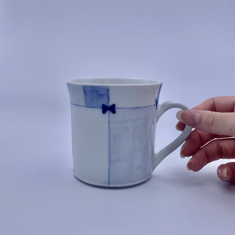 0007【柴田良三】 浅鉢 白磁 麦 柴田良三】染付陶器 マグカップ / Magcup | by Art STORE
