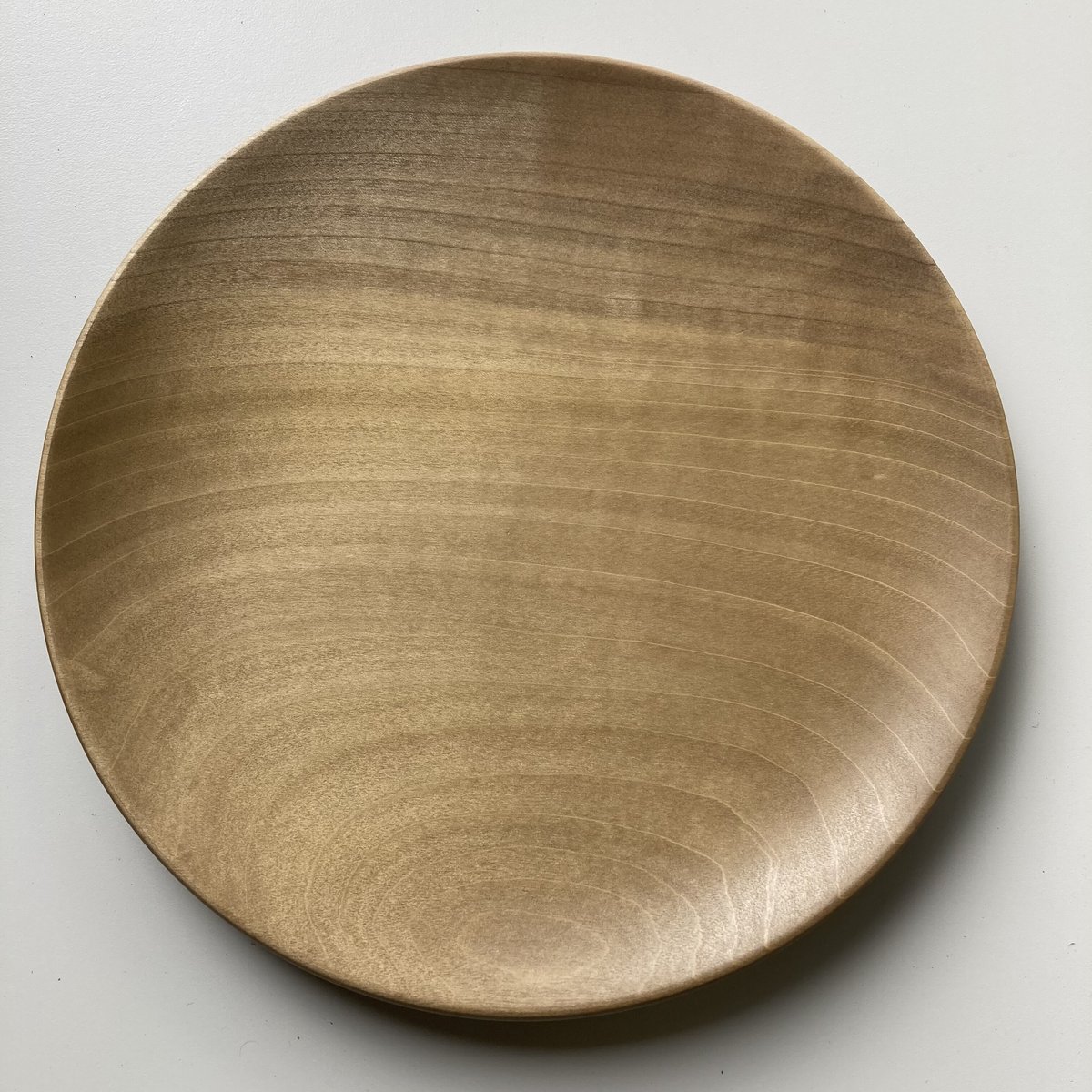 工芸品 木の皿 朴(ホウ) 幅26cm 高8.8cm 黒柿 足付盆 手作り 木製 超銘木