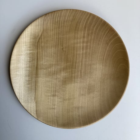 【H5】ホオの木　ウッドプレート　木の皿　240 ミリ