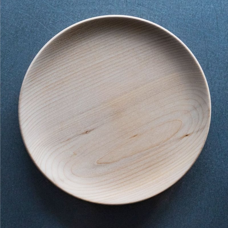 栃（トチ）の木 ウッドプレート 木のお皿 240ミリ | Yadorigi Online