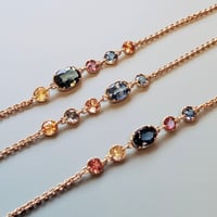サファイアとトルマリンのブレスレット
