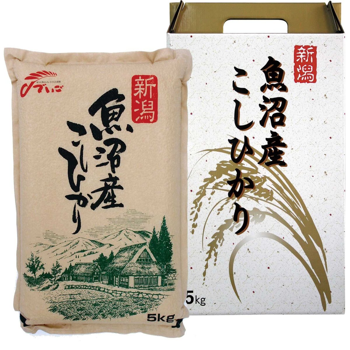南魚沼産こしひかり 5kg ✖️ 2箱 ギフト箱入り】南魚沼産こしひかり詰合わせ（5kg×2袋