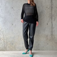ループヤーン透かし編みニット（Black）