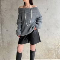 オフショルダーニット（gray）
