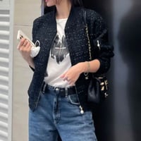 ツイードブルゾン（Black）