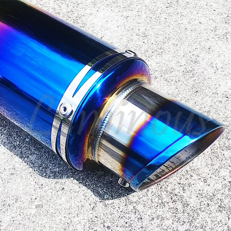 チタン焼き風 スリップオン マフラーサイレンサー 61mm 60.5π チタン焼き風 スリップオン マフラーサイレンサー 61mm 60.5π