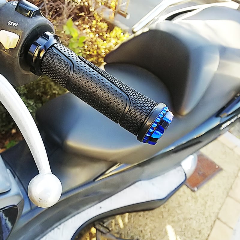 アルミ ラバー グリップ ハンドル バーエンド 一体型 | パーツショップ