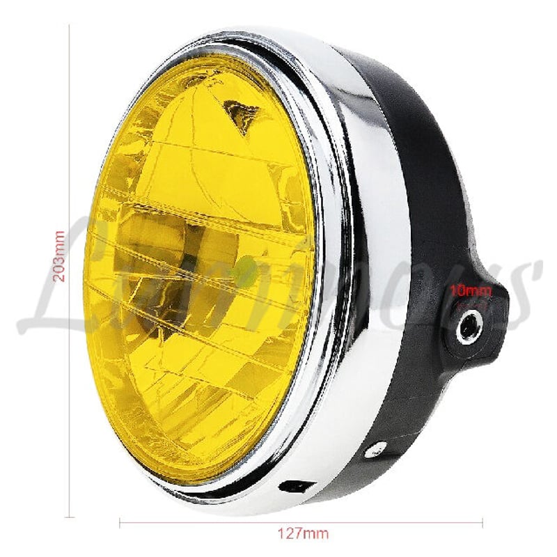 180π イエローレンズ 高輝度 LEDバルブ付き ヘッドライト 180π イエローレンズ 高輝度 LEDバルブ付き ヘッドライト