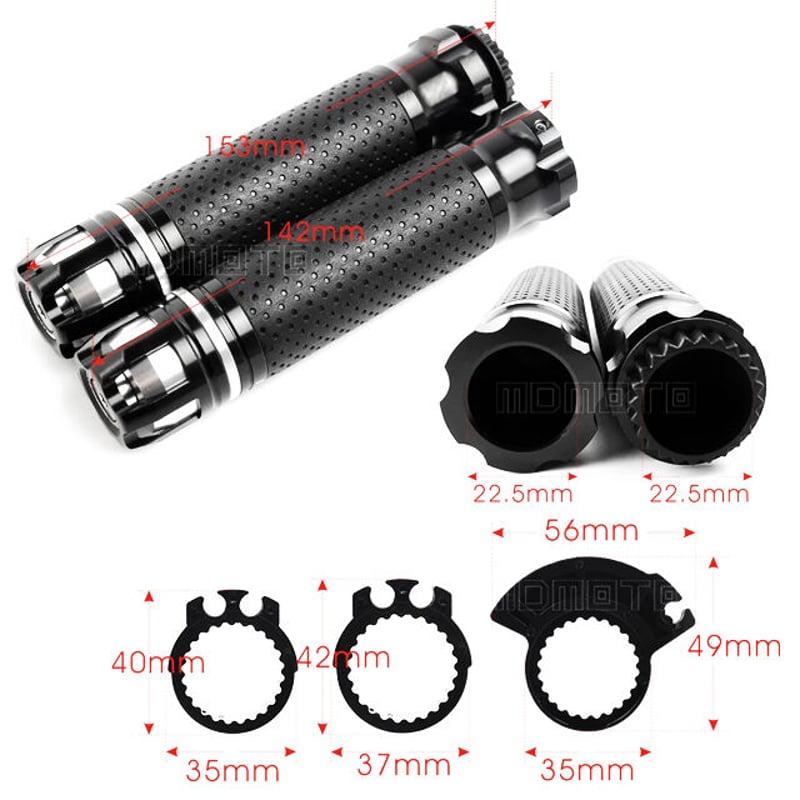 CNC アルミ スロットル グリップ ハンドル バーエンド 一体型 | パーツ