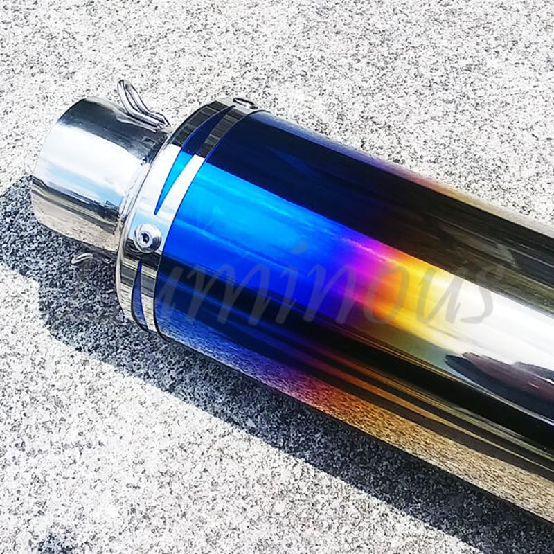 チタン焼き風 スリップオン マフラーサイレンサー 61mm 60.5π チタン焼き風 スリップオン マフラーサイレンサー 61mm 60.5π