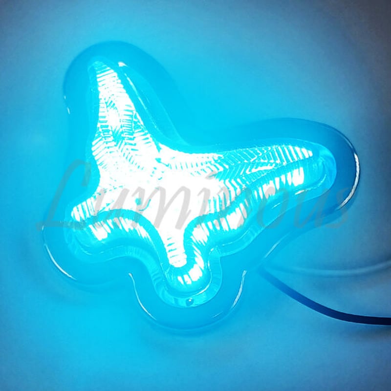 光る蝶 蝶タイプ 青 暴走ランプ ホタルランプ LEDマーカー | パーツ